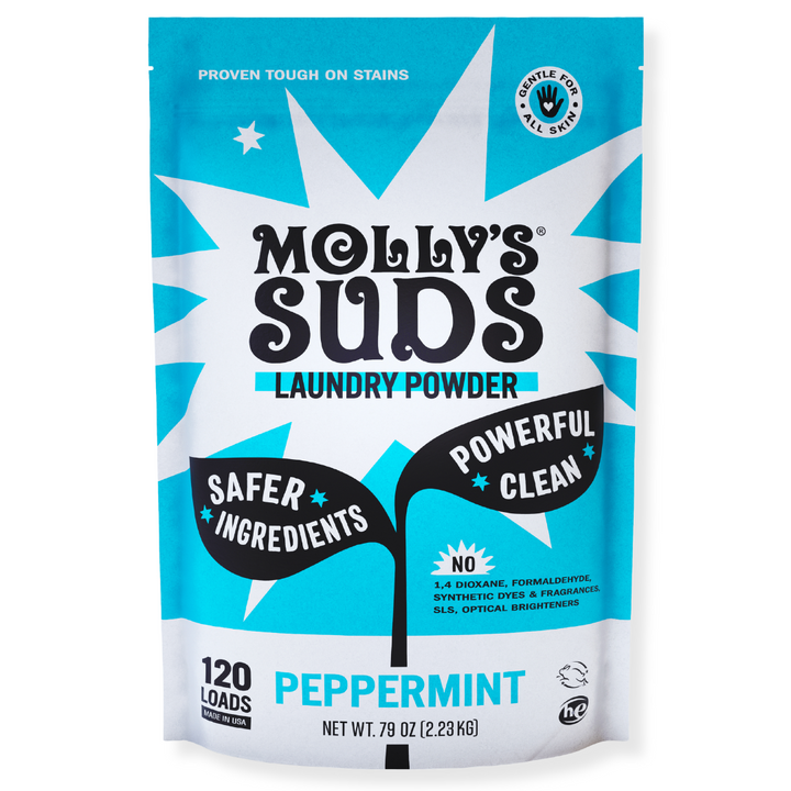 Molly’s Suds Original Laundry Detergent Powder: Gentle on sensitive skin with natural fragrances, providing a safe and effective clean.