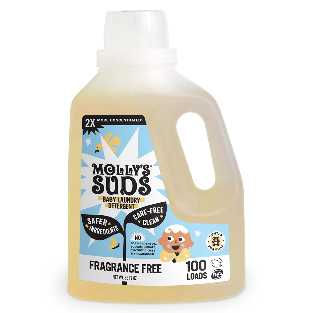 Molly's Suds Baby Liquid Laundry Detergent, Fragrance-Free (100 Loads) — sustainable Clean Baby Wellness product review