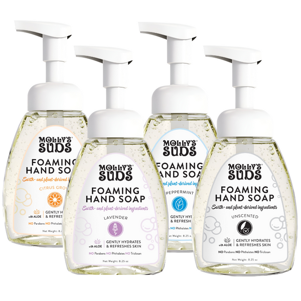  Molly's Suds Foaming Hand Soap - Made with Aloe and Coconut  Oil, Moisturizing Hand Wash, Plant-Based, Infused with Essential Oils