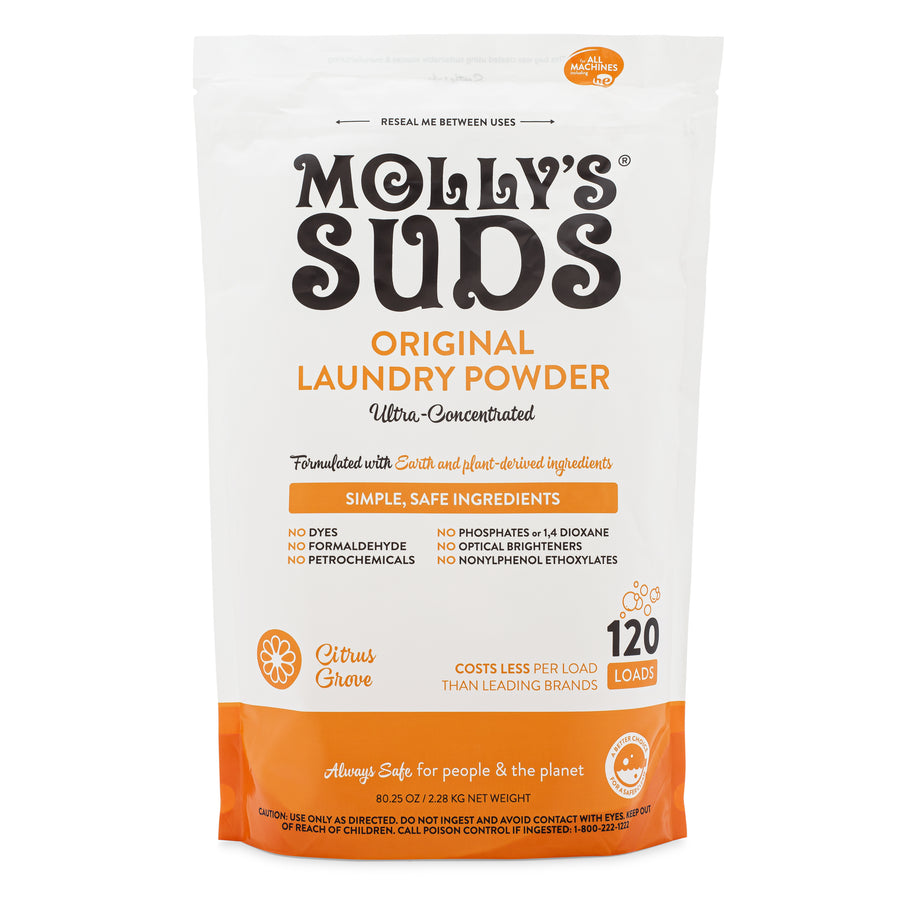 Molly's Suds Original Laundry Detergent Powder 120 load, Natural Laundry  Soap for Sensitive Skin 