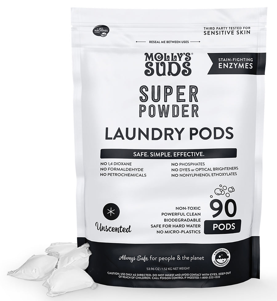 Molly's Suds Super Powder Detergent | Natural Extra Strength Laundry Soap,  Stain Fighting | Sensitive Skin | Earth Derived Ingredients | Ocean Mist