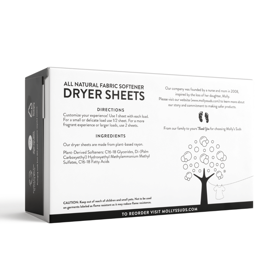 Plant-Based Fabric Softener Dryer Sheets
